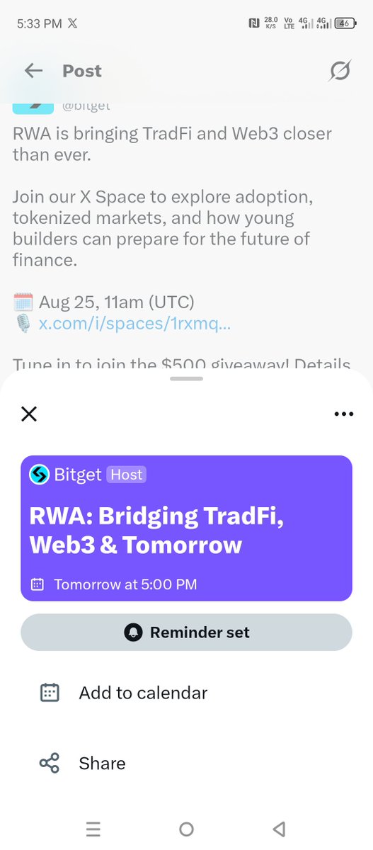 official_Nick77's tweet photo. @bitget Reminder set ✅ https://t.co/vvmNYkrAXH