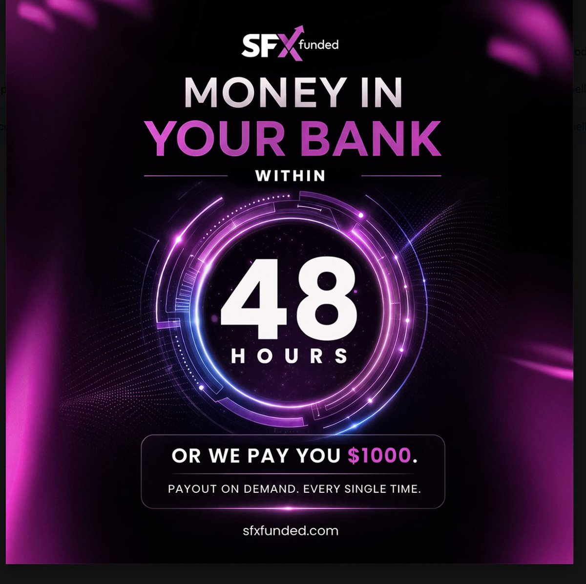 sfxfundedcom's tweet photo. Paid or we pay you.

That's not marketing. It's in the terms.

Go check the payout log. Then decide if you believe it. https://t.co/FIVsJvnhBW