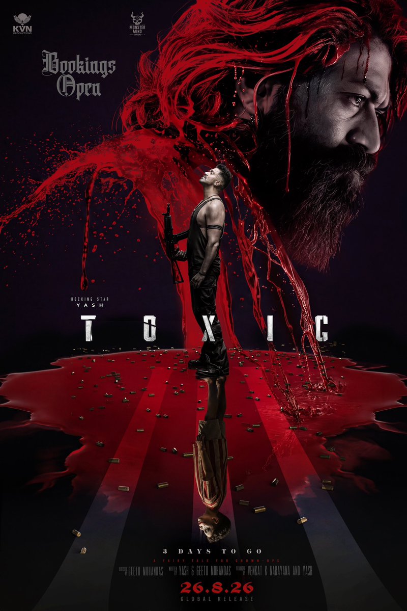 7screenscinemas's tweet photo. The wait is almost over🔥

Get ready to witness the madness, action and larger-than-life world of #ToxicTheMovie on the big screen 🎥 

🎟️ Bookings go live at 2:45 PM.

#7ScreensCinemas https://t.co/eptLh69NO5