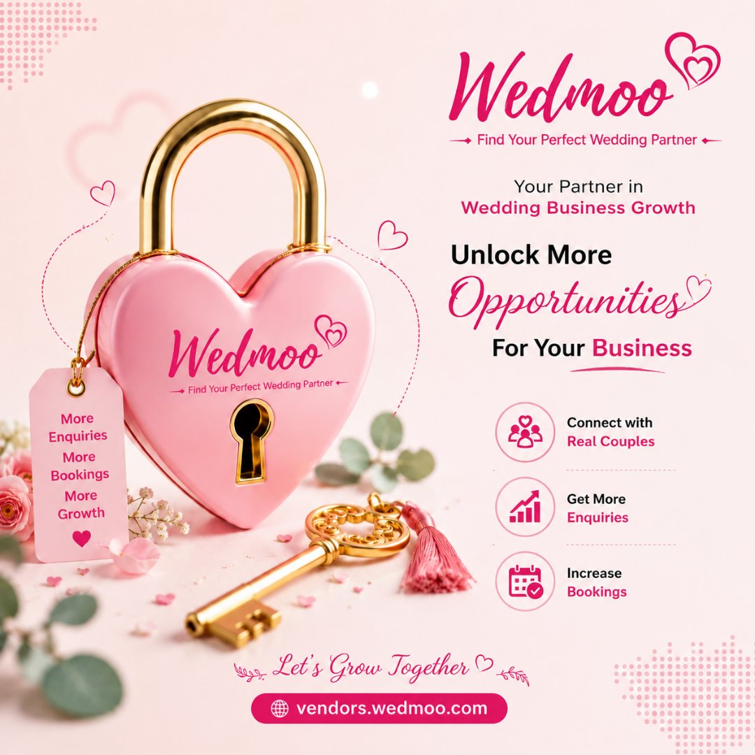 vendorswedmoo's tweet photo. 💍 Unlock more opportunities with wedmoo Vendor! ❤️
Showcase your services, connect with real couples, get more enquiries &amp; grow your wedding business. ✨

👉 https://t.co/DFzdUajpbd

#wedmoo #weddingvendors #weddingbusiness https://t.co/6Ar7kZLlWF
