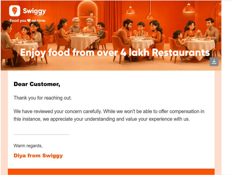 ANSHUL_JAI's tweet photo. @SwiggyCares @harshamjty @phanikishan @SEBI_India @NSEIndia @FinMinIndia @jagograhakjago @Swiggy @Tukaram_IndIAS Ordered - 500gms DHOKLA 
Delivered - 250gms SONA PAPDI  
Dear @harshamjty @Swiggy @SwiggyCares  - Absolutely genuine issue, so
Pls upgrade your investigation &amp; issue an immediate refund pls before it goes to consumer court

@jagograhakjago @SEBI_India @FinMinIndia https://t.co/h8mqq2X0m4