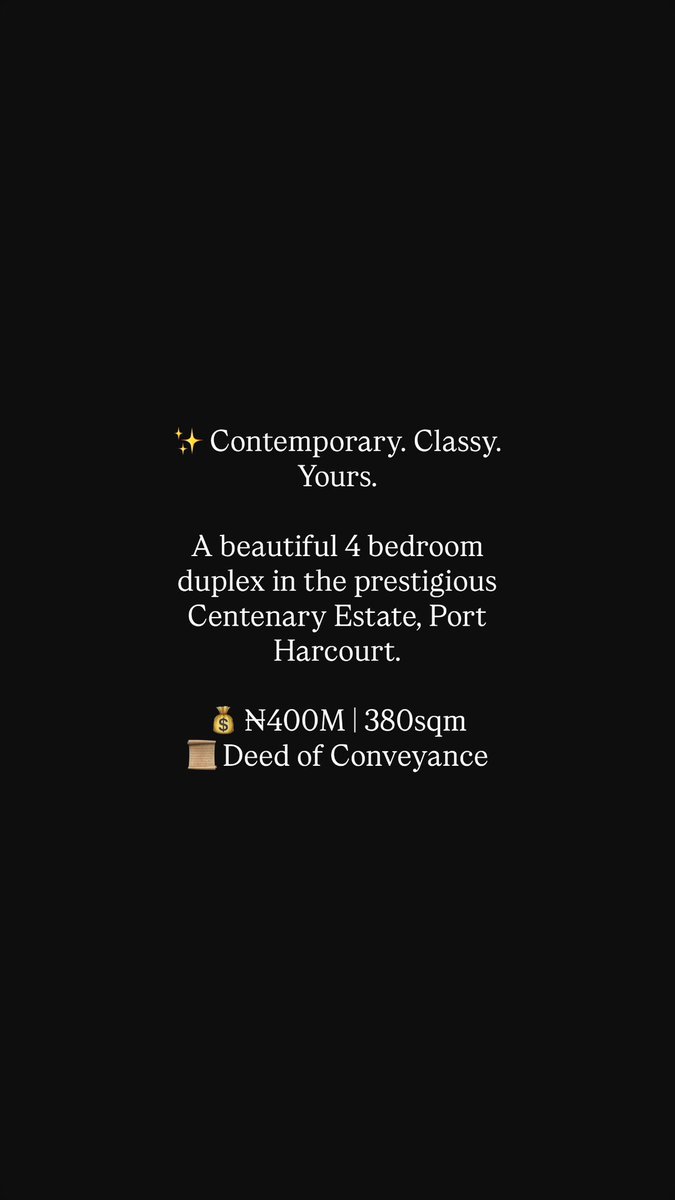 AdusHomes's tweet photo. ✨PORT HARCOURT, HERE’S ANOTHER ONE! 🏡

Stunning properties in prime locations, waiting for their new owners.

ADUS HOMES
SEARCH, SEE, LOVE 💙

Powered by ADUS GROUP

#ADUSHomes #PortHarcourtRealEstate #LuxuryHomes #RealEstateNigeria #PropertyInvestment https://t.co/dUgmDqb2IV