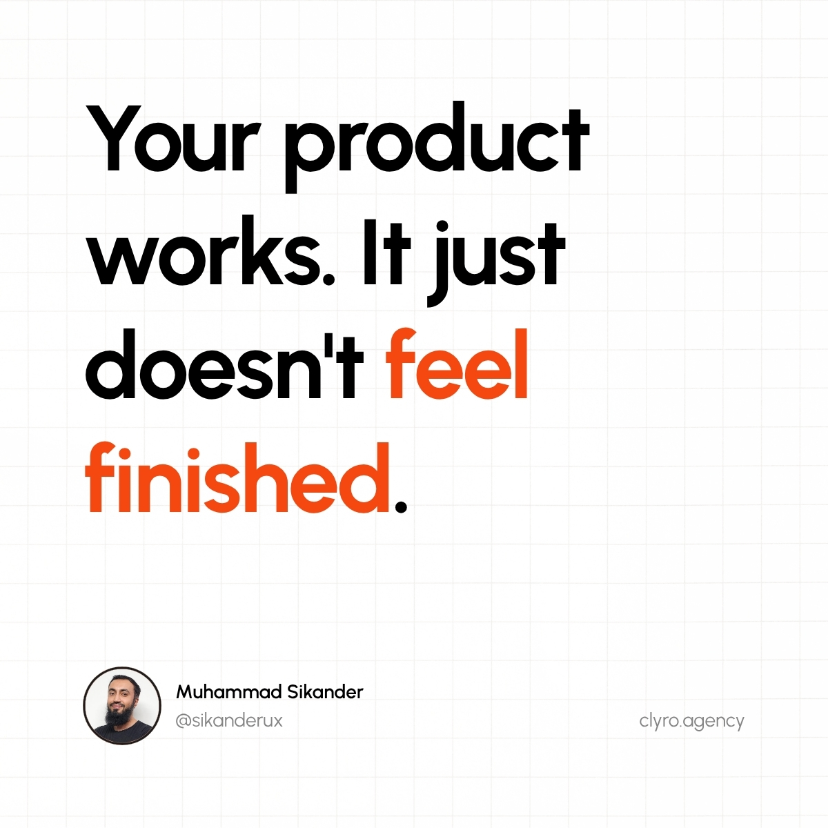sikanderux's tweet photo. After designing 100+ SaaS products, the most common thing we hear from founders is not "we need a redesign." It is "we built it, it works, but we can't figure out why users aren't staying."

That is the real tell that a product was built without design thinking.

When a product is built by engineers or with AI tools, the focus is on making things function. Does the button work. Does the data load. Does the flow complete. And those products do work. But functioning and being understood are two different things.

What is usually missing is not how it looks. It is the layer underneath. The logic of how a user is supposed to move through the product. Which action matters most on each screen. What information a user needs at each step, and what is just noise. Where a new user should feel guided, and where a power user should feel fast.

Without that layer, founders end up with a product where everything technically works but nothing feels obvious. Users sign up, look around, and leave. Not because the product is bad. Because the product never made its own value clear.

A lot of founders think the fix is visual. Better colors, cleaner layout, a more polished look. Those things matter. But the deeper fix is structural. It is deciding what this product is actually asking the user to do, and then organizing every screen around that answer.

Design is not the surface. It is the logic that makes a product feel like it knows what it is doing.