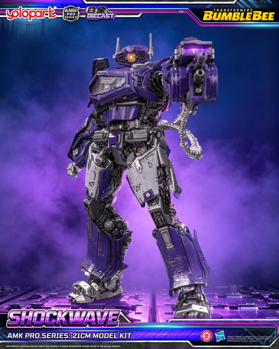 yolopark's tweet photo. OFFICIAL IMAGES REVEALED | AMK PRO Series “Bumblebee” Shockwave
Faithful to the official design, featuring exclusive pre-painting techniques and die-cast parts across the armor and multiple joints. The metallic finish and added weight bring a more authentic sense of Cybertronian life. 

⏰ Pre-orders officially open in 8 hours!
More new product details will be revealed soon. Stay tuned! 

#YOLOPARK #transformers #transformersbumblebee #shockwave