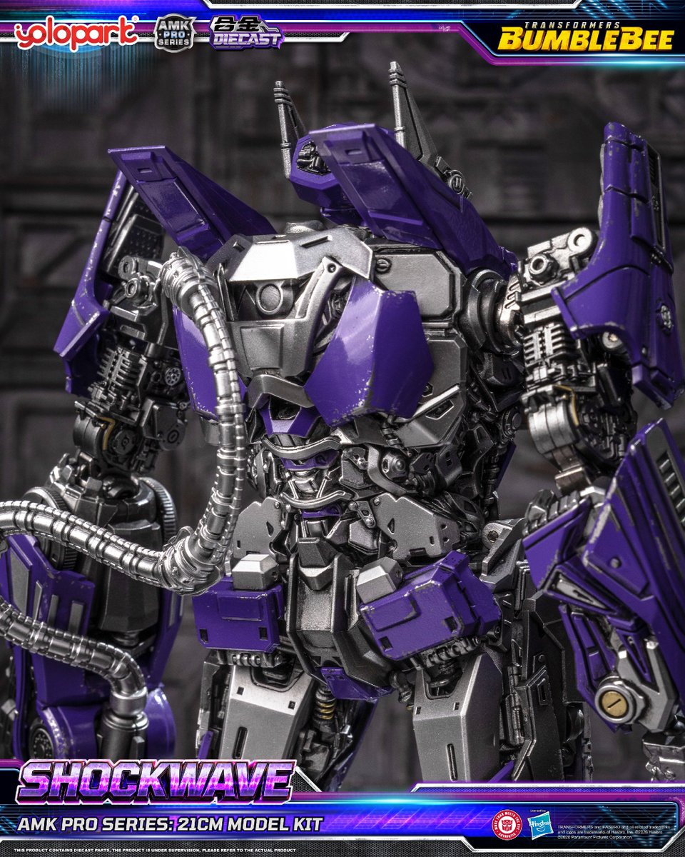 yolopark's tweet photo. OFFICIAL IMAGES REVEALED | AMK PRO Series “Bumblebee” Shockwave
Faithful to the official design, featuring exclusive pre-painting techniques and die-cast parts across the armor and multiple joints. The metallic finish and added weight bring a more authentic sense of Cybertronian life. 

⏰ Pre-orders officially open in 8 hours!
More new product details will be revealed soon. Stay tuned! 

#YOLOPARK #transformers #transformersbumblebee #shockwave