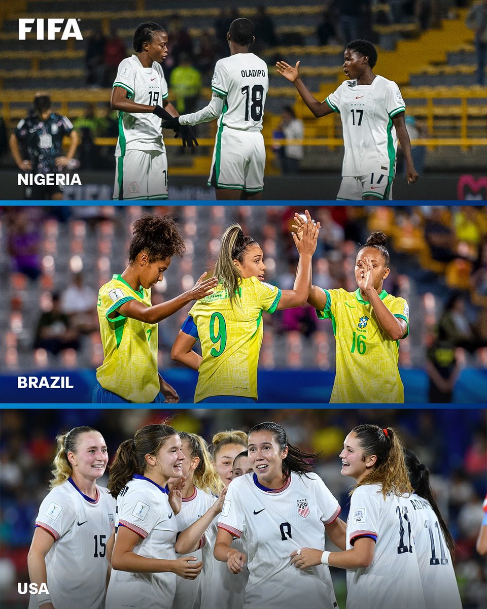 FIFAcom's tweet photo. Participating in every edition of the #U20WWC 🏆

Nigeria, Brazil and USA are set to become the only nations to compete in all 12 editions of the tournament since it was first held in 2002! https://t.co/bP4Ancp0QM