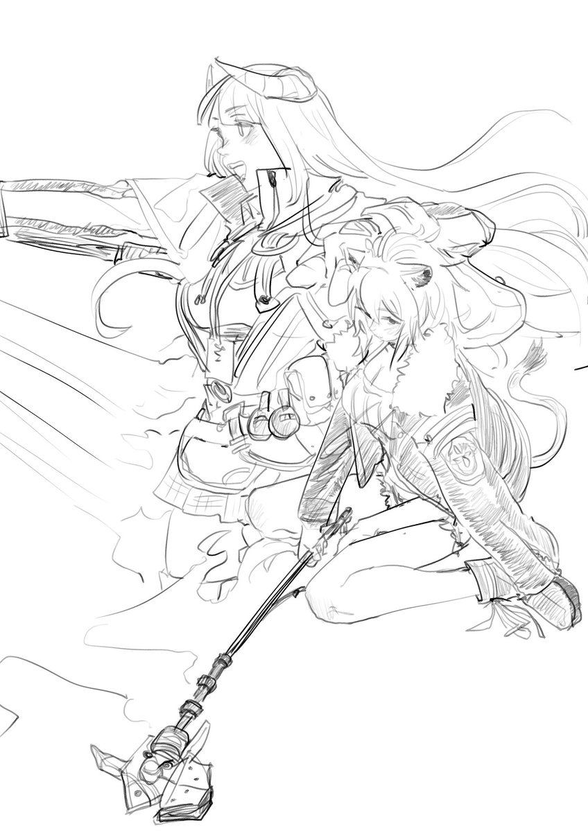 Re24jp's tweet photo. アークナイツの全キャラを職業順に描きます。今13キャラ https://t.co/IyBVLBTaK5