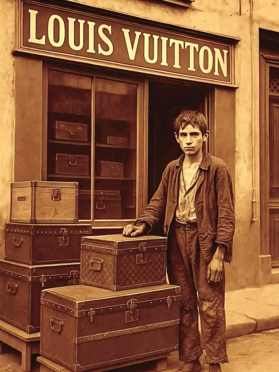 francesafetytra's tweet photo. Louis Vuitton was born in 1821 in a small village in eastern France. When he was just 13 years old, he ran away from home and walked more than 400 kilometers to Paris. The journey took him nearly two years. Along the way, he survived by taking small jobs, sleeping wherever he could, and learning how to adapt. By the time he arrived in Paris, he had almost nothing — but he had determination.

In Paris, Vuitton became an apprentice to a box-maker and packer. This was an important job in the 19th century. Wealthy people traveled with many belongings, and everything had to be packed carefully by hand. Vuitton learned how to build strong wooden trunks and how to pack clothes so they would not wrinkle or get damaged during long trips.

His skills made him stand out. In 1854, he opened his own workshop in Paris. At the time, most trunks had rounded tops, which made them hard to stack. Vuitton introduced a flat-top trunk that was lighter, stronger, and easier to transport. This simple idea changed travel forever.

As his trunks became popular, copies appeared quickly. To fight this, Vuitton created special patterns and materials to make his trunks easier to recognize and harder to fake. This is how the famous Louis Vuitton designs began — not as decoration, but as protection against counterfeits.

Louis Vuitton died in 1892, but his work did not stop there. His son, Georges Vuitton, expanded the business and turned it into an international brand. Over time, the company moved from travel trunks to handbags, fashion, and accessories.

What makes Vuitton’s story interesting is that it did not start with luxury. It started with hard work, craftsmanship, and practical solutions to real problems.