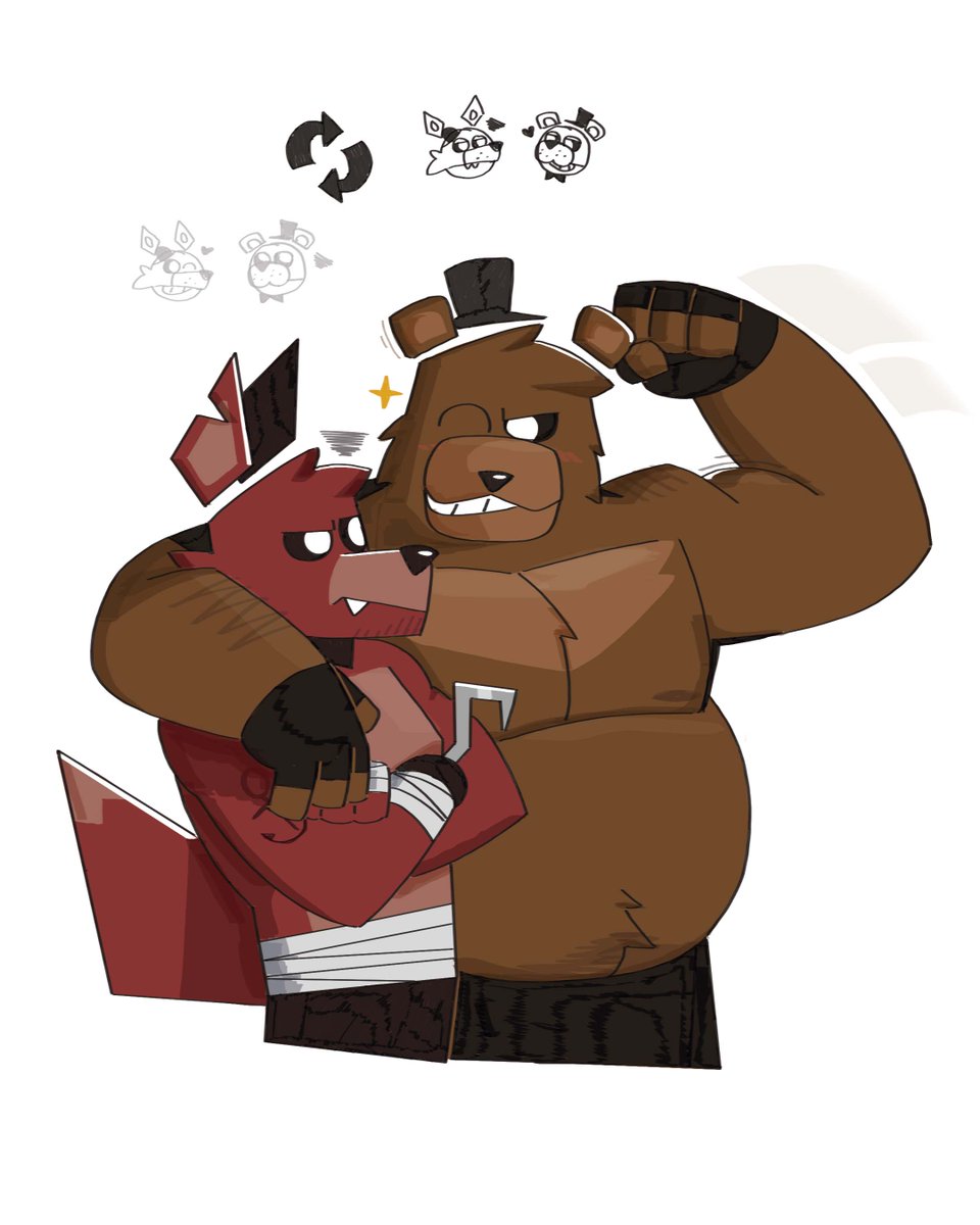 Reidem_Dodo's tweet photo. Let's change the roles 🐻x🦊

#freddyfazbear #foxy https://t.co/HD5ypeWRhE
