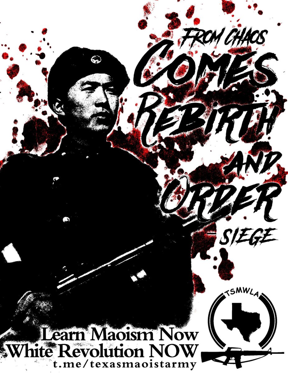 hapasocialist's tweet photo. WHITE MAOIST REVOLUTION IS THE ONLY SOLUTION!

JOIN @texasmaoist TODAY! https://t.co/TaR3dolqPu