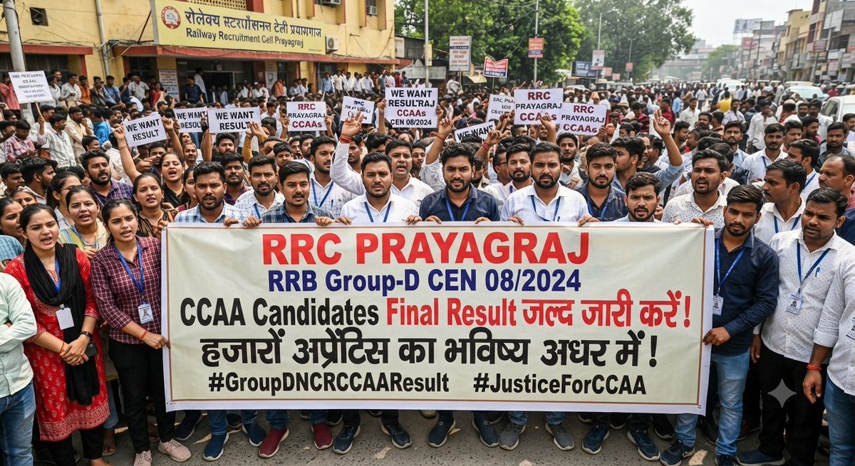 SunitTarget's tweet photo. युवाओं के भविष्य से खिलवाड़ बंद करो! 🛑
CEN 08/2024 रेलवे एक्ट अप्रेंटिस उम्मीदवारों का हक़ अटकाकर क्यों रखा गया है? ग्रुप डी फाइनल रिज़ल्ट पर तुरंत संज्ञान लिया जाए, अब और देरी बर्दाश्त नहीं होगी!

@AshwiniVaishnaw
 @RailMinIndia
 #GroupDNCRCCAAResultDo https://t.co/fLT5smpK6X