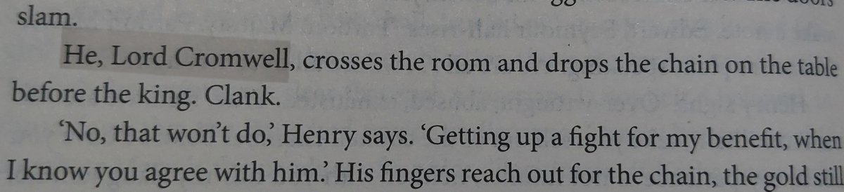 wrongnothere's tweet photo. The way cromwell referring himself progressing from cromwel to lord cromwell to lord privy seal shows how he's getting hubris over time

Book : The Mirror &amp; The Light https://t.co/xtEpGWHRgr