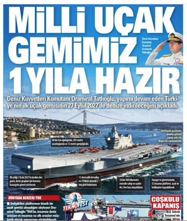 ZaferArapkirli's tweet photo. SEÇİM KOKULU MANŞETLER...

Ya "Muazzam bir petrol rezervi" bulunur. 
Ya, "Devasa bir doğal gaz rezervi" keşfedilir. 
Ya, "Uçan otomobil" vaadedilir. 
Ya, "Kendi muharip uçağımız 3 ay sonra hazır"dır.
Ya, "AB'ye tam üyeliğin, serbest dolaşımın, vizesiz Avrupa'nın eli kulağında"dır. 

Şimdi de "Milli uçak gemisi 1 yıla hazır"...

Hiç şöyle haberler okudunuz mu? 

"Okullarda 1 öğün yemek Eylül'de başlıyor"
"Yeni eğitim - öğretim yılında, her okula en az 5 temizlik personeli"
"Emeklilere, Eylül'de ilave yüzde 30 zam"
"Hastanelerde kuyruk, gelecek ay bitiyor. Gelecek aydan itibaren; Röntgen, MR, BT, Endoskopi, Kolonoskopi bekleme süresi 5 güne kadar iniyor."
"Madenlerde güvenlik denetimi sıklaşıyor. Sıfır hatayı sağlamayan maden kapatılacak"