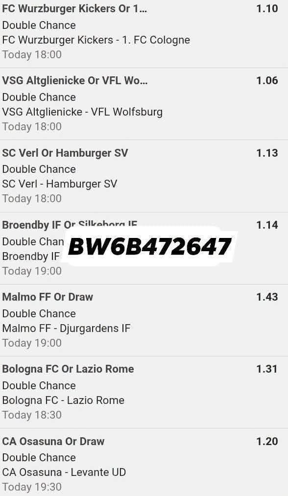 Samuel193013's tweet photo. BW6B472225 
total goal 💙🥳🦋
under 5.5 and over 1.5🦋🥳💙 

BW6B472647 
double chance 🦋🥳💙
win or draw 💙🥳🦋

BW6B472943 
10 minutes draw 🦋🥳💙 https://t.co/HXEDKfsz5h
