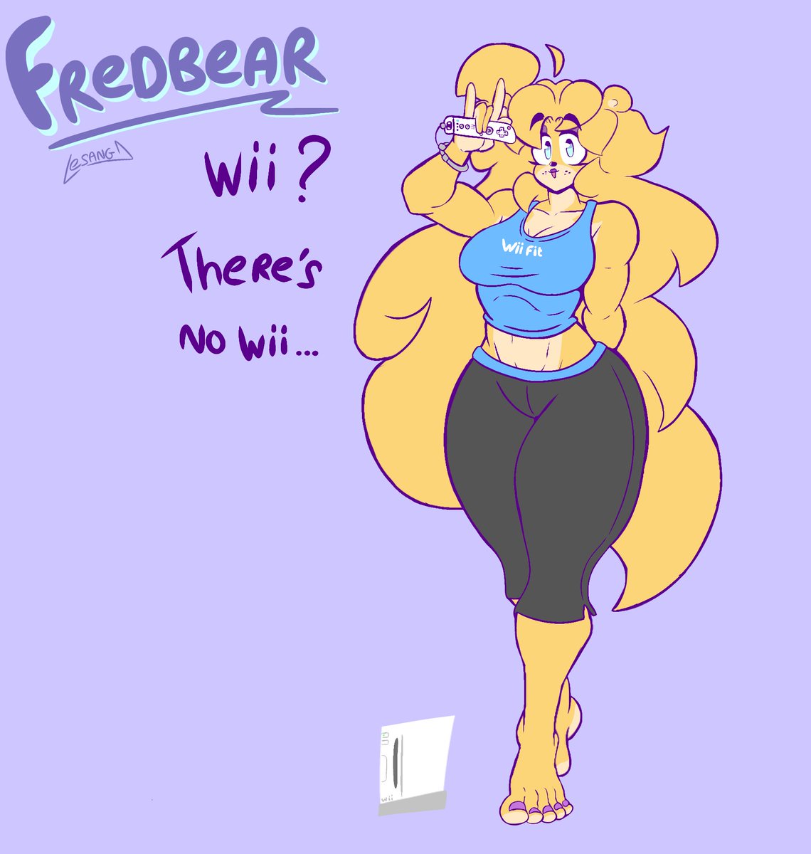 LesangD_SFW's tweet photo. Fredbear - Wii fit trainer cosplay https://t.co/wimsBSKnFu