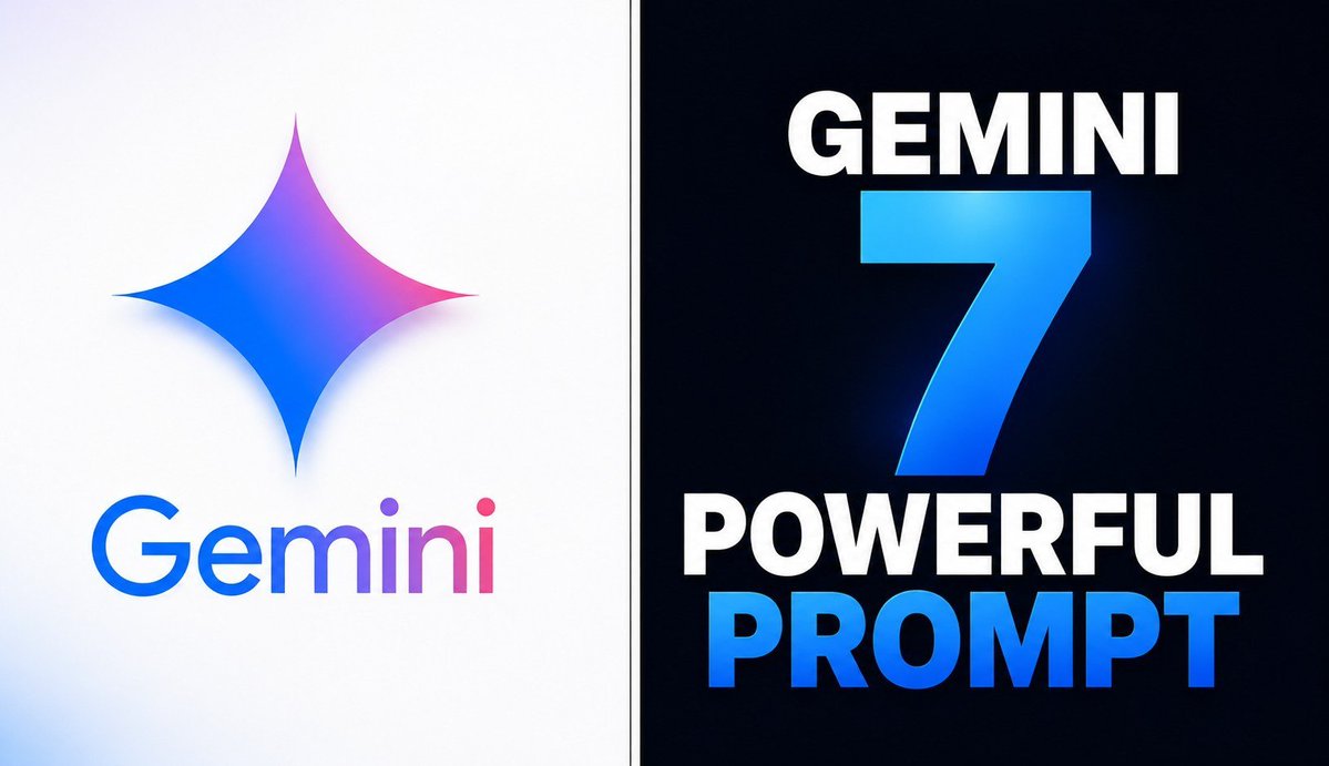 tasawq_bithka5's tweet photo. 🚨7 برومبتات في GEMINI تحوّله لشريك عمل حقيقي بالذكاء الاصطناعي

أغلب الناس يستخدمون Gemini مثل محرك  البحث.

هذي الـ 7 برومبتات تخليه يشتغل كمخطط استراتيجي، وباحث، ومبتكر، ومحلل، وشريك تنفيذ.

احفظ هذا الثريد عندك🔖: https://t.co/DYmZ2dje4c