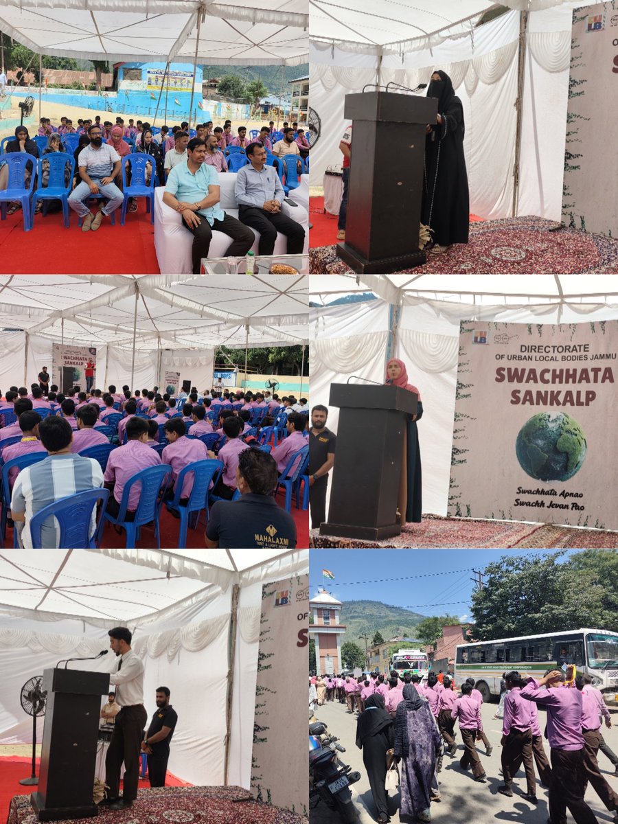 CouncilDoda's tweet photo. Today, MC Doda, in collaboration with #DULB Jammu &amp; #REDFM 91.9, organized a #SwachhataSankalp programme at Govt. Boys HSS. The programme focused on cleanliness, waste segregation, 4-bin usage, home composting, &amp; environmental awareness. A rally was also held after the programme. https://t.co/50ACIgzBYM