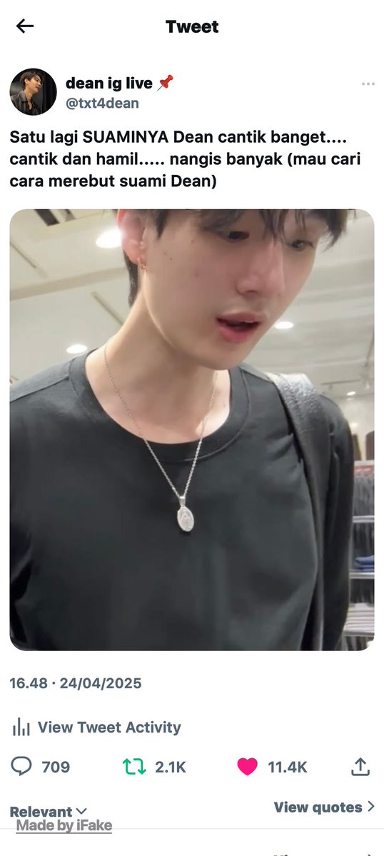 askwillest's tweet photo. dewtee au; publik akhirnya tahu kalau dean udah punya suami (yg cantik &amp; hamil) https://t.co/Lg2FvWZyoV