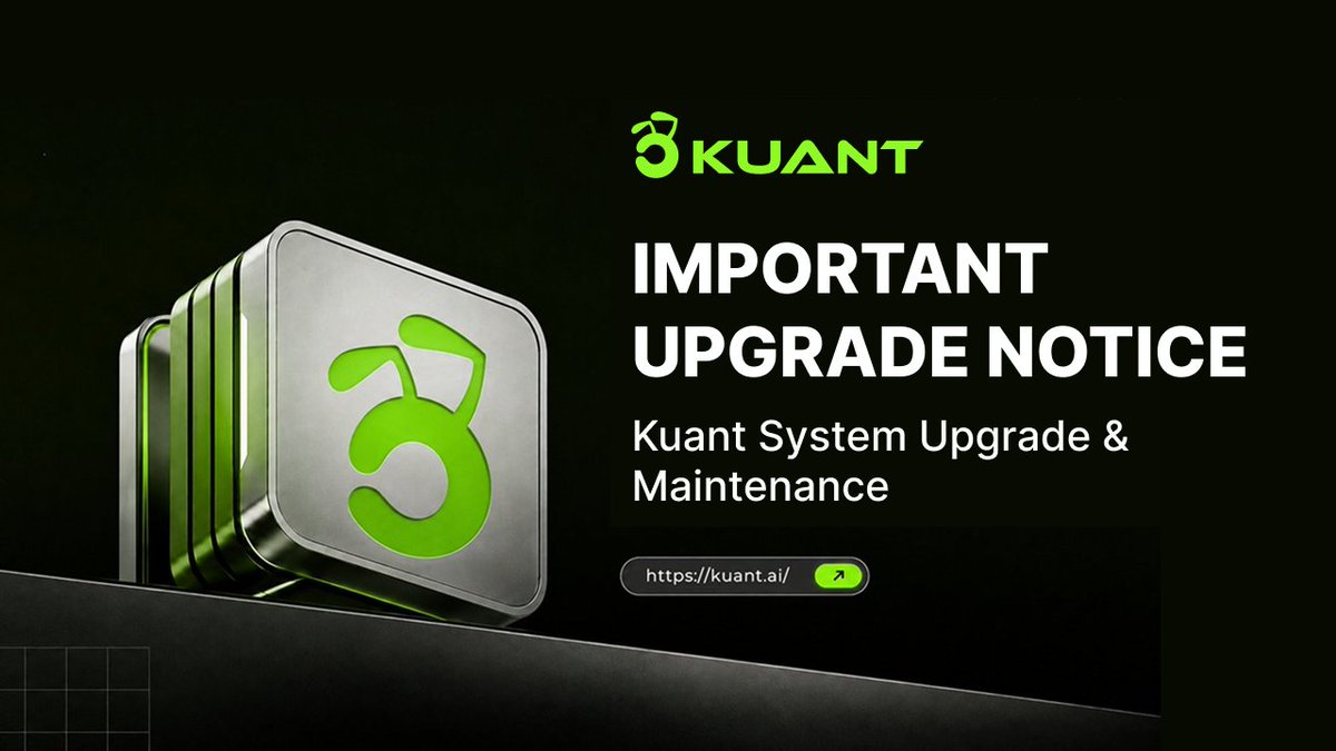 School_Fun_'s tweet photo. 🚨 Important Upgrade Notice  

Kuant will undergo a major system upgrade and maintenance starting August 24, 2026 at 16:30 (UTC+8). The upgrade is expected to be completed within 48 hours.  

For the safety of your assets, all users with funds on the platform are strongly advised to withdraw their assets to your personal wallet before the upgrade and complete the process within the 48-hour maintenance window.  

Please plan accordingly and make sure your assets are safely secured. Thank you for your understanding and continued support. 🫡 

Kuant is Reloading.