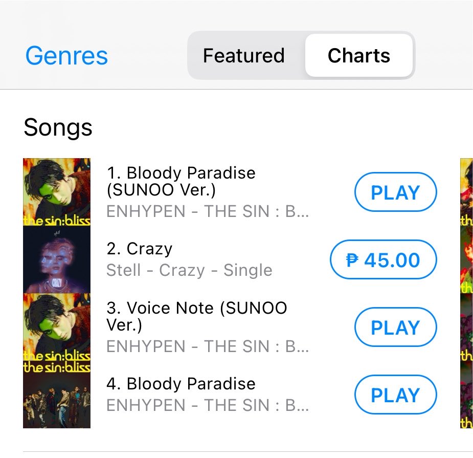 goldenksunoo's tweet photo. SUNOO’s ‘Bloody Paradise’ Remix is currently charting at #1, while ‘Voice Note’ is at #3 on iTunes Philippines! 

BARAGI LAND LET’s GO 🇵🇭🌻🥕