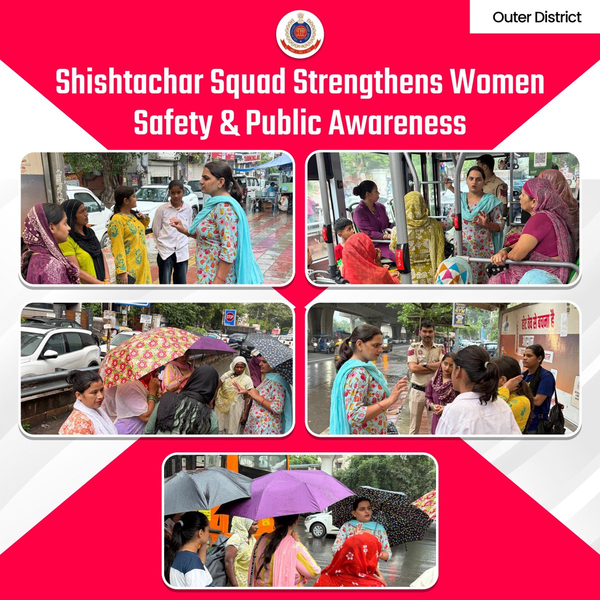dcpouter's tweet photo. Shishtachar Squad of Outer District continues preventive patrolling and public awareness efforts to promote safe, respectful and responsible behaviour in public spaces, with a focus on the safety of women and girls.

Citizens are encouraged to report incidents of harassment or misbehaviour.

#DPUpdates #HelloDelhiPolice #HelloPoliceStation 
@DelhiPolice  @CMODelhi @CPDelhi @gupta_rekha @dcprohinidelhi @dcptwr @DCP_NorthWest @DCPNewDelhi @DCPDwarka @DCPSouthDelhi @DCPWestDelhi @DcpNorthDelhi @DCPSEastDelhi @PSPVEAST @DCPCentralDelhi @DCPEastDelhi @DCP_IFSO @CellDelhi  @dcp_outernorth @DcpNorthDelhi @DCPCentralDelhi @PsSultanpuri @CrimeBranchDP @PSPVWest @DCP_DelhiMetro @ps_mangolpuri @DCPDelhiRailway @dtptraffic @DCP_IGI_Delhi @jtcp_nr_delpol