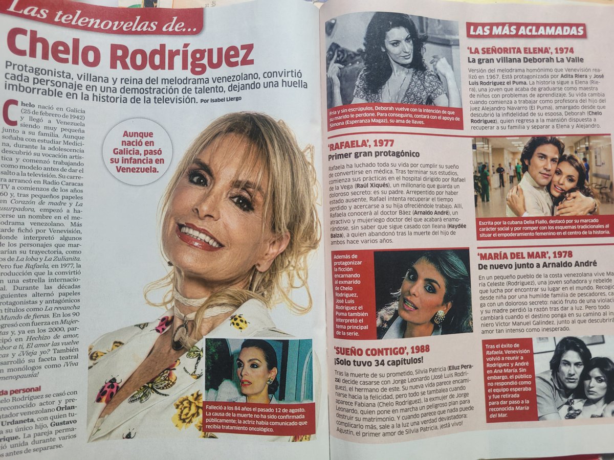 Juan_andres87's tweet photo. Joyitas de los lunes con la revista💖 #telenovela 

🔥Momentazo con @andrearnaldo y @angiecepedaj en #pobrediablaperu
💘Las novelas de #chelorodriguez 
Póster de @RAQUELMORELLmex como Blanca en #esmeralda
😊Mejores novelas #angelrebelde y  
#micaela 
Mil gracias @Pilar_Manzr https://t.co/Btv8JeANXU