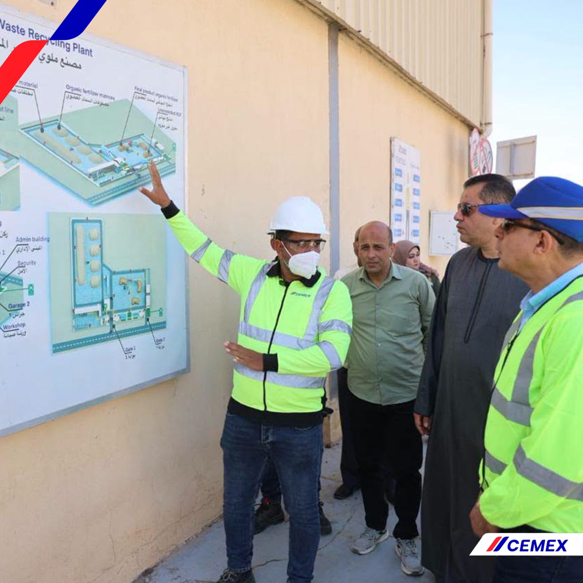 CemexEgypt's tweet photo. Driving sustainable development through public-private collaboration! 🌍⚡
We were honored to welcome H.E. Major General Emad Kadwany, Governor of Minya, to Tuna El-Gebel waste management plant that is operated by Cemex. https://t.co/P5RxzrgXGs