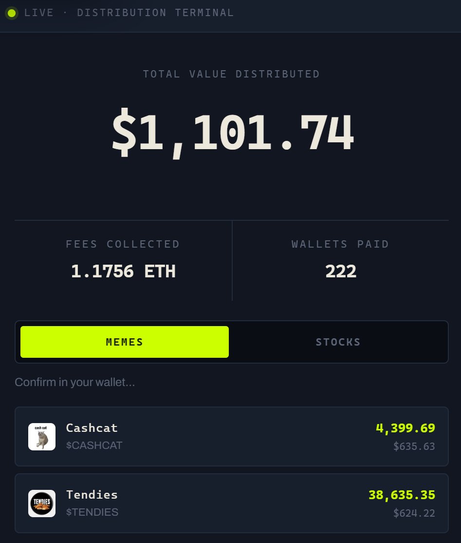 MXMXfinance's tweet photo. Over 38,000 tendies-2:native distributed to hungry MXMX holders.

0x2857D5C2364C794672Fc54c12c563D07F2839c63 https://t.co/38QBK00rLP