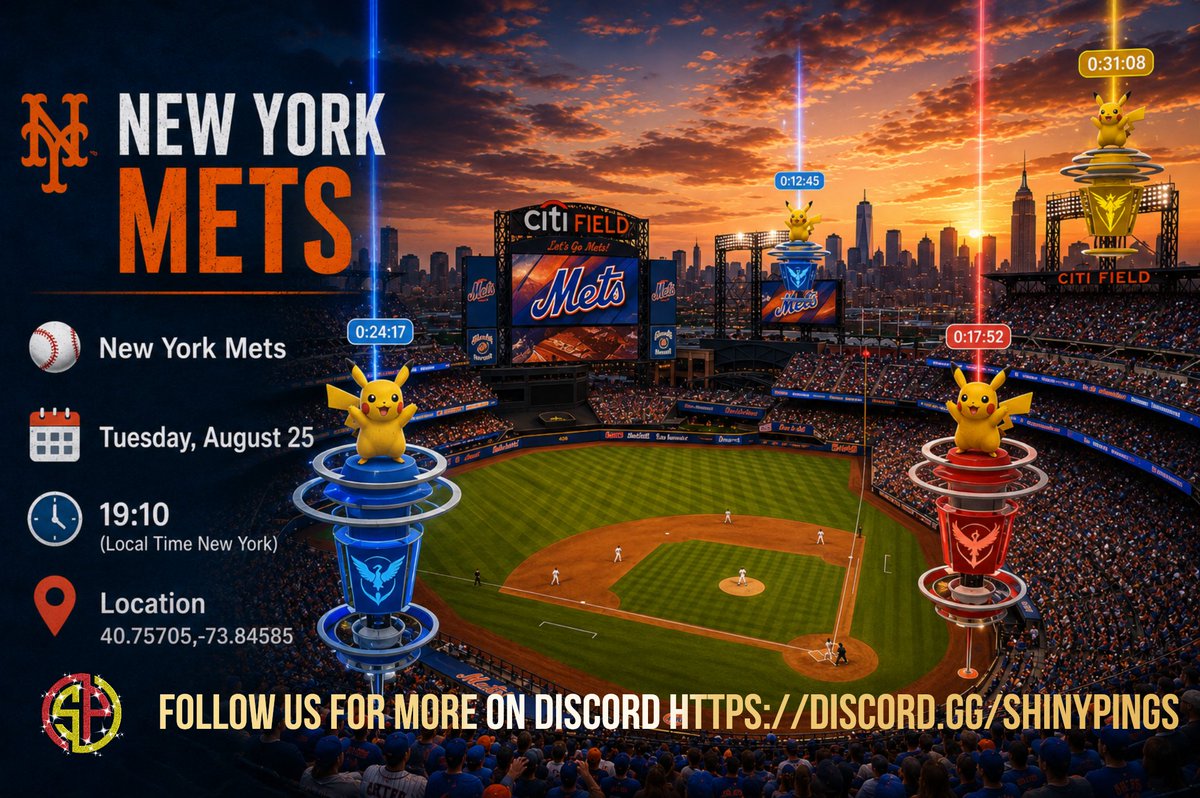 BPost111's tweet photo. ⚾ New York Mets
Tuesday, August 25 - 2026
🕖  19:10  (Local Time New York) 
📍Location 40.75705,-73.84585

Join for more https://t.co/U0lkeTp9XR https://t.co/NSXpYhG2Ml