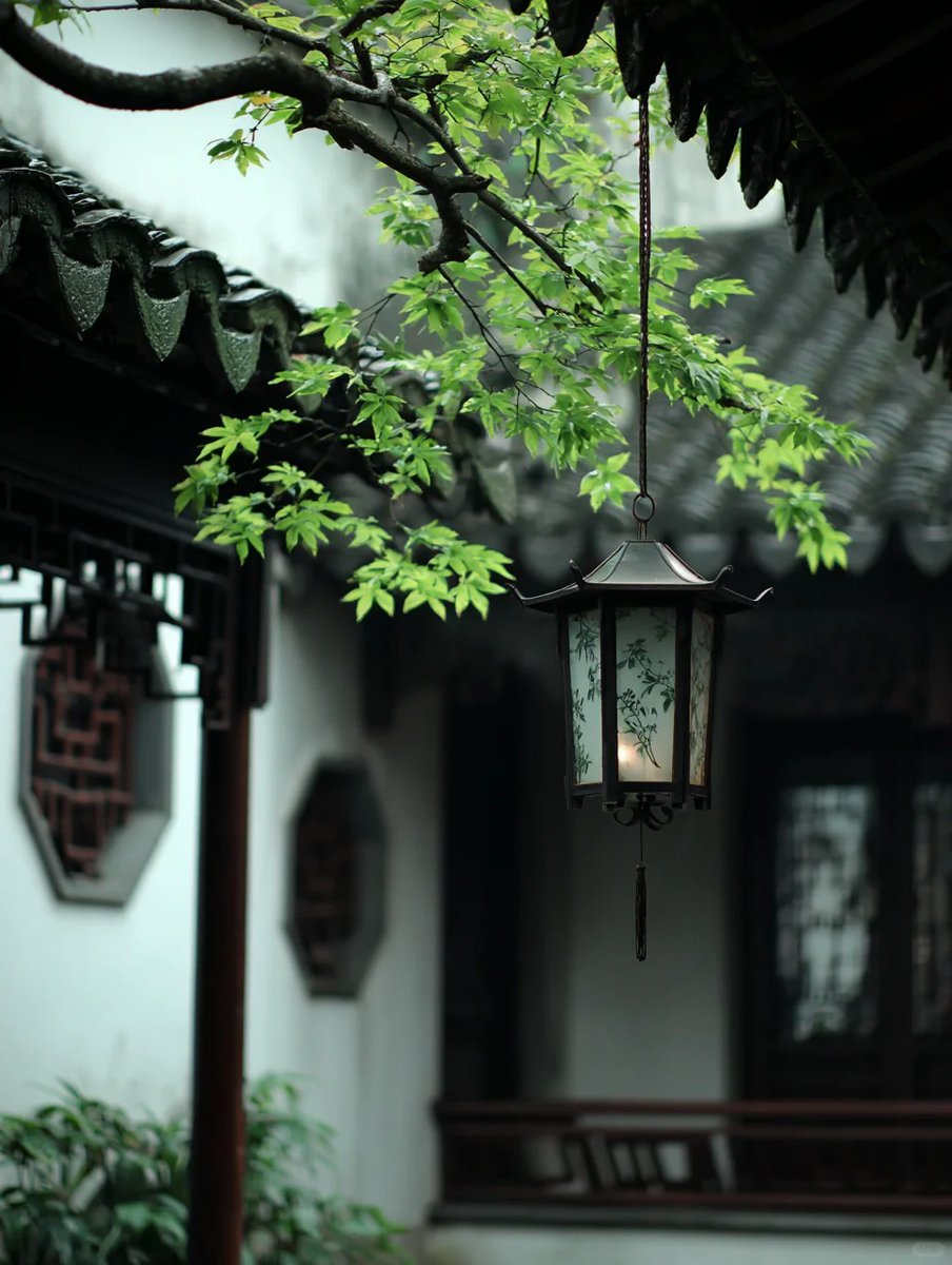 yang8299539's tweet photo. 古簷懸燈，枝葉輕垂，靜影成詩
#我若拿出這幅美景閣下如何應對 #治癒 #素材 #壁紙 #美好 #亭臺樓閣古色古香 #古典與現代的完美融合 #意境 #美學 #東方美學 https://t.co/fagKhkw839