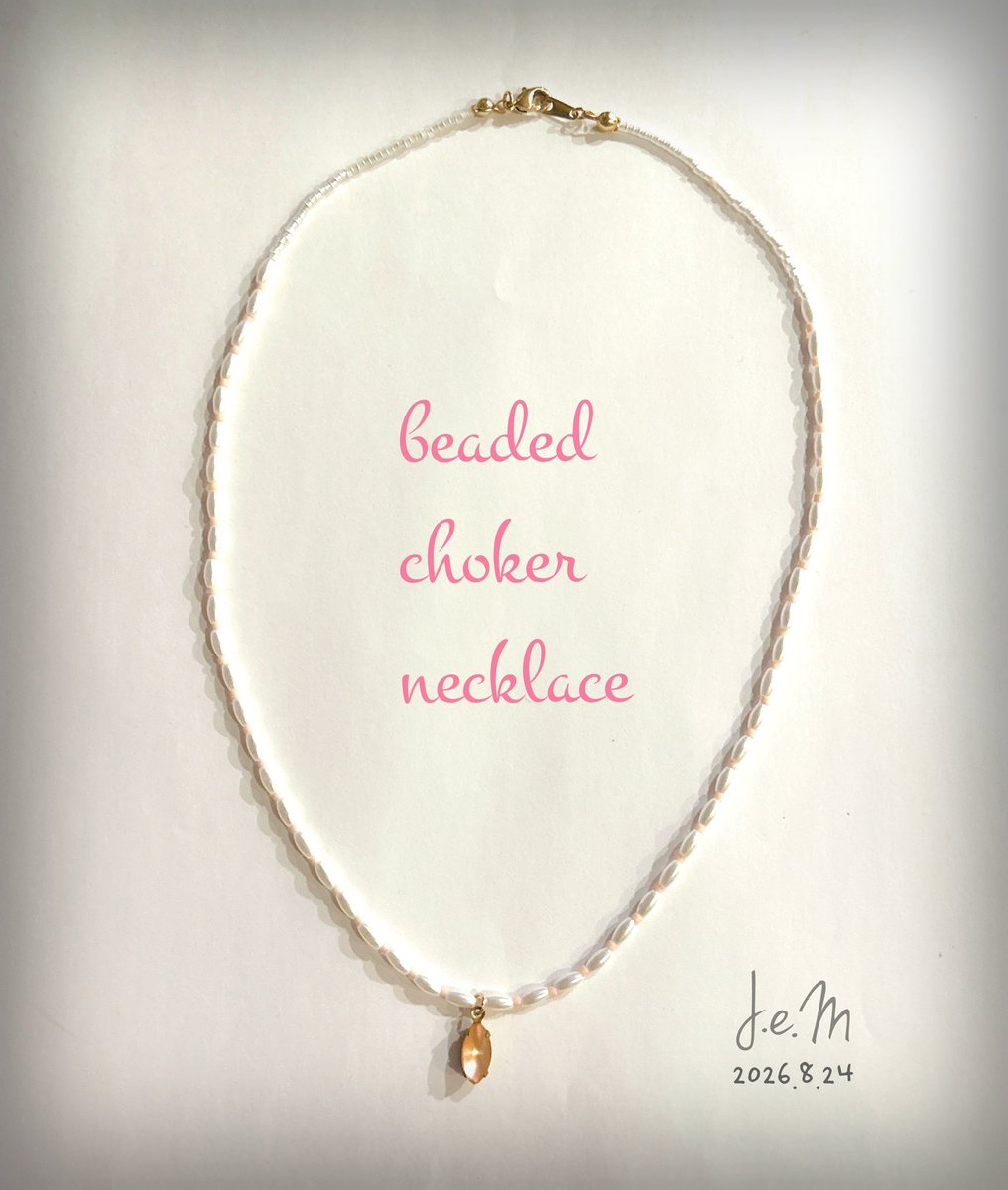 JeM_cafe's tweet photo. ✽.｡.:*beaded choker necklace✽.｡.:*
パールで極小ビーズをサンドして、ヴィテージのセッティングと石でガーリーピンクなネックレス💕
#ビーズアクセサリー #ハンドメイドアクセサリー https://t.co/rlW5lZ7VUu