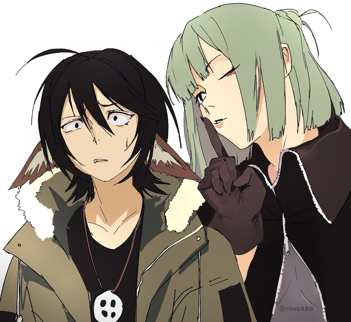yonq228's tweet photo. stop scaring her like that https://t.co/OJJSESmQZw