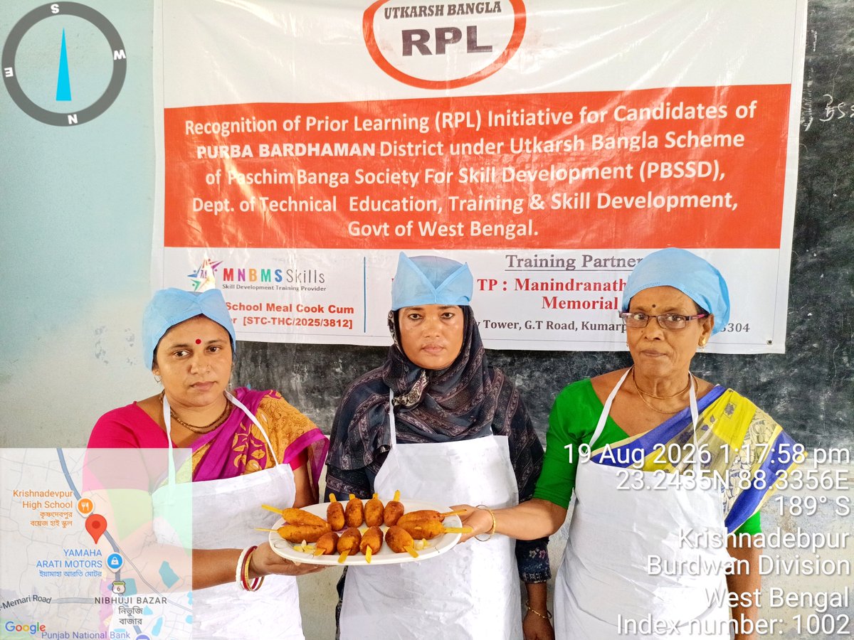 PBSSDprbdn's tweet photo. CCH MID-DAY MEAL RPL TRAINING, BATCH-4, DAY-1, KALNA-1 BLOCK, Purba Bardhaman
#StateSkillDevelopmentProgramme #SkillIndia #MakeInIndia #VocalForLocal #PBSSD #𝐒𝐤𝐢𝐥𝐥𝐬𝐃𝐞𝐯𝐞𝐥𝐨𝐩𝐦𝐞𝐧𝐭 https://t.co/NuK2sETWdF