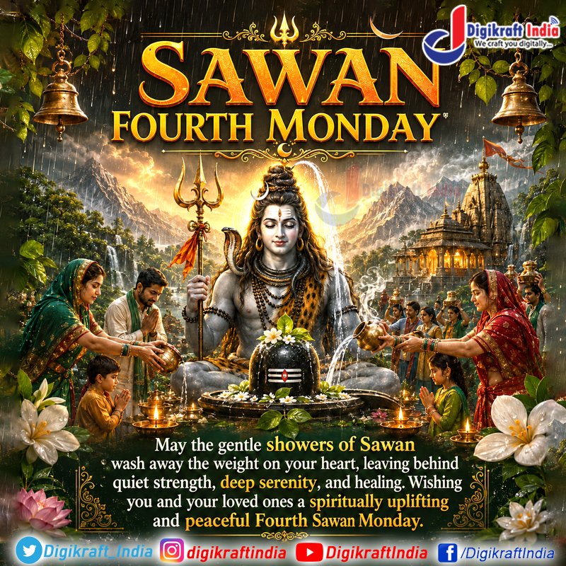 digikraftindia's tweet photo. || सावन- चौथा सोमवार ||
|| Sawan- Fourth Monday ||
#DigikraftIndia #DigitalMedia #GoDigital #DigitalBranding #Sawan #SawanSomwar #FouthSawanMonday #HarHarMahadev #LordShiva #OmNamahShivaya #ShravanMaas #Bholenath #ShivaLingam #SpiritualAwakening #DivineGrace #MahadevBlessings https://t.co/DkGkAFdyHz