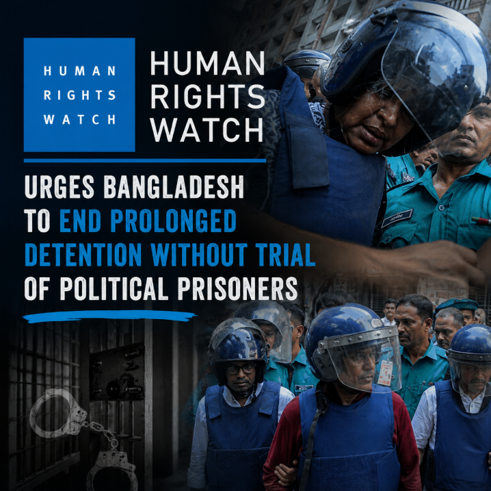 sajeebwazed's tweet photo. Human Rights Watch Urges Bangladesh to End Prolonged Detention Without Trial of Political Prisoners

Recently, the international human rights organization Human Rights Watch (@hrw ) called on the #Bangladesh government to immediately end the prolonged detention without trial of Awami League leaders, activists, and other political prisoners, according to a report published yesterday, August 23.

Read➡️https://t.co/tc1Aee1dp4 

Key points from the report at a glance:

⛓️ Detention Without Trial: Following the fall of the Sheikh Hasina government in August 2024, thousands of leaders, activists, supporters, and former officials were detained. Among them, hundreds are still in prison without any specific charges being formally brought against them.

⚖️ Police Tactics to Block Bail: Lawyers representing the detainees allege that when a court grants bail in one case, police immediately file new cases against them, preventing their release.

🏛️ Tribunal Situation: Under the International Crimes Tribunal (ICT), more than 160 people have reportedly been held for prolonged periods without charges being formally framed—some for as long as 22 months.

🏥 Neglect of Medical Care: Families of detainees have alleged that prisoners are not receiving adequate medical treatment. Many elderly and ill detainees are reportedly living in inhumane conditions.

📜 Criticism of Proposed Legal Changes: The organization has expressed concern that if the new National Human Rights Commission Bill is passed in its current form, it could prevent the Human Rights Commission from investigating arbitrary arrests.

#Bangladesh #HumanRights #BangladeshCrisis