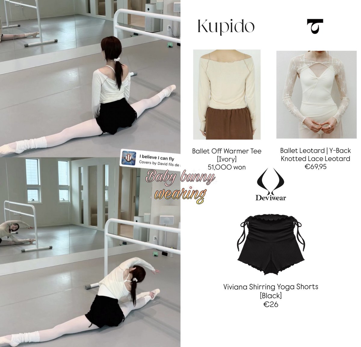 BerryRobotBolat's tweet photo. IG stories update [24.08.2026] 🩰

leotard, typha
Warmer tee, kupido
Shorts, deviwear 

#ChaeSooBin #채수빈 #babybunnywearing https://t.co/SIndQLOUlE