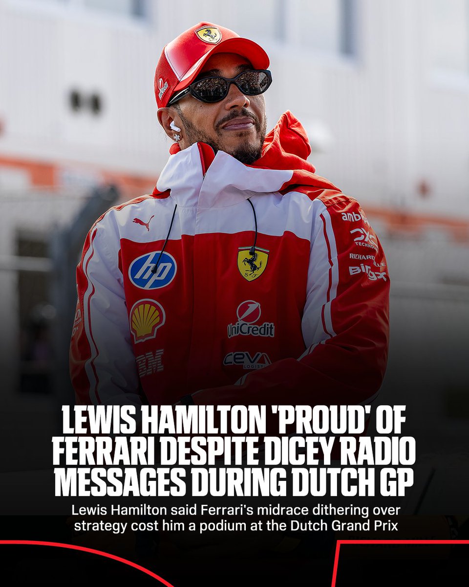 ESPNF1's tweet photo. Lewis Hamilton downplays conversation with Ferrari pit-wall during Dutch GP