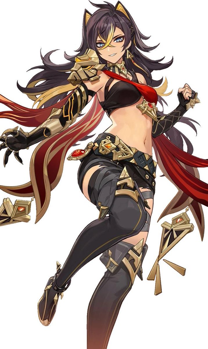Sergeant_Fuzzy's tweet photo. @__rinceau awesome headcanons, can I interest you in transfemme Dehya? because i love her dearly https://t.co/9zy32bqSnD