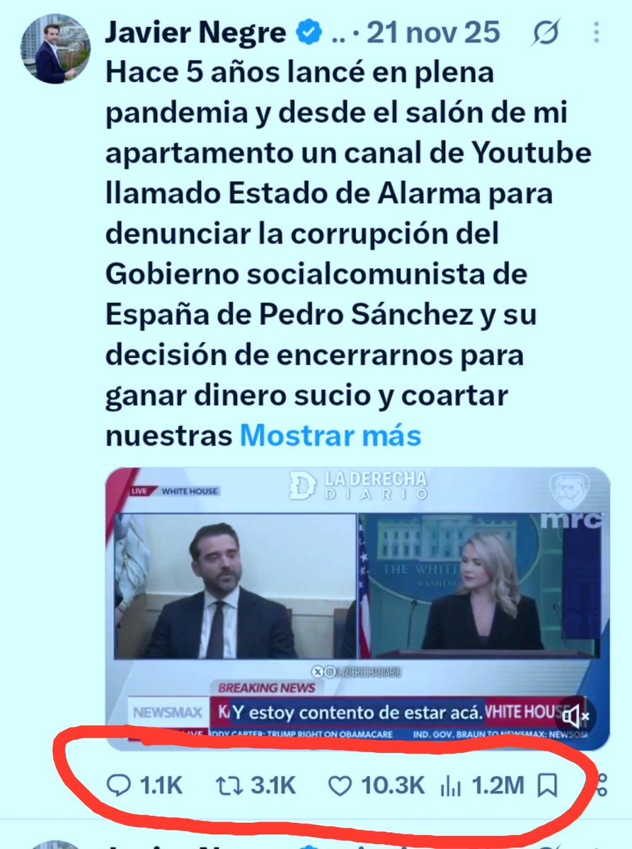luisghernan's tweet photo. 🤖FACHO DE POCA MONTA🤖

El facho gachupín @javiernegre10 
es NADA sin los bots del feminicida @FerCerimedo_ok 😸

En apenas días, sus interacciones se desplomaron: de cientos de miles en cada mensaje, a ridículos números de un dígito, inferiores a los de cualquier tuitero novato 😁

Esa es su realidad: 
sin los miles de bots que INFLAN su ínfima dimensión, el gato Negre, quien se denomina a sí mismo "poderoso presidente de plataformas digitales de Iberoamerica", es apenas un pinche tuitero de poca monta 😁

Rían con su antes y después 🤣