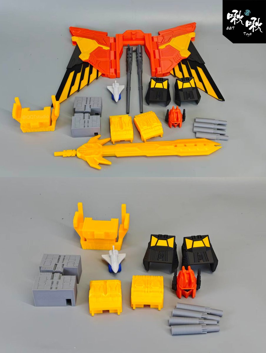 QQTstudio's tweet photo. Before our Bruticus kit drops, we’re releasing the already-designed Power of the Primes Predaking upgrade kit first. 
Also working on resin-printed articulated hands — smoother finish incoming. 
 #Predaking #QQTstudio https://t.co/WG0BUKSwhX