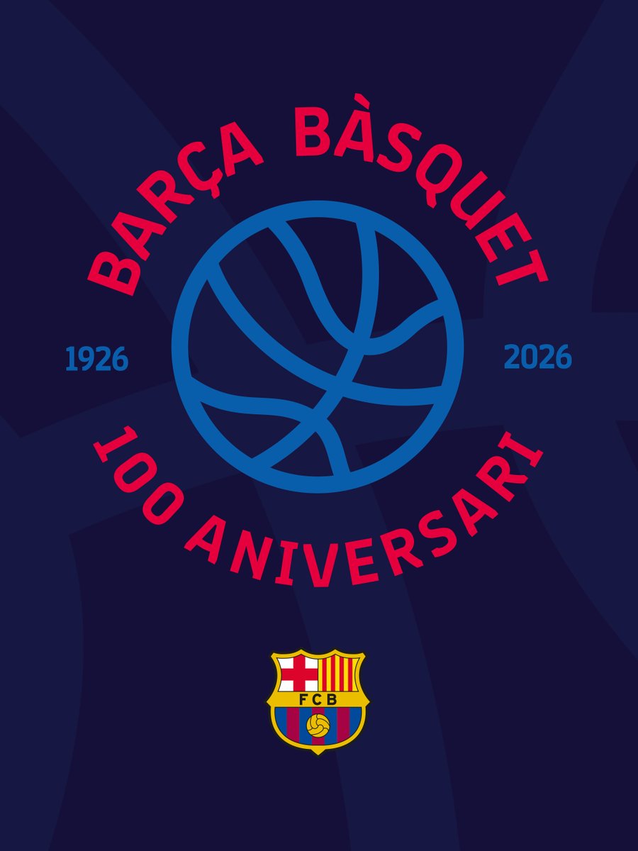 FCBbasket's tweet photo. Us presentem el logo del Centenari que ens acompanyarà durant aquesta temporada a la samarreta 💙❤️ https://t.co/DnuWLN6jRU