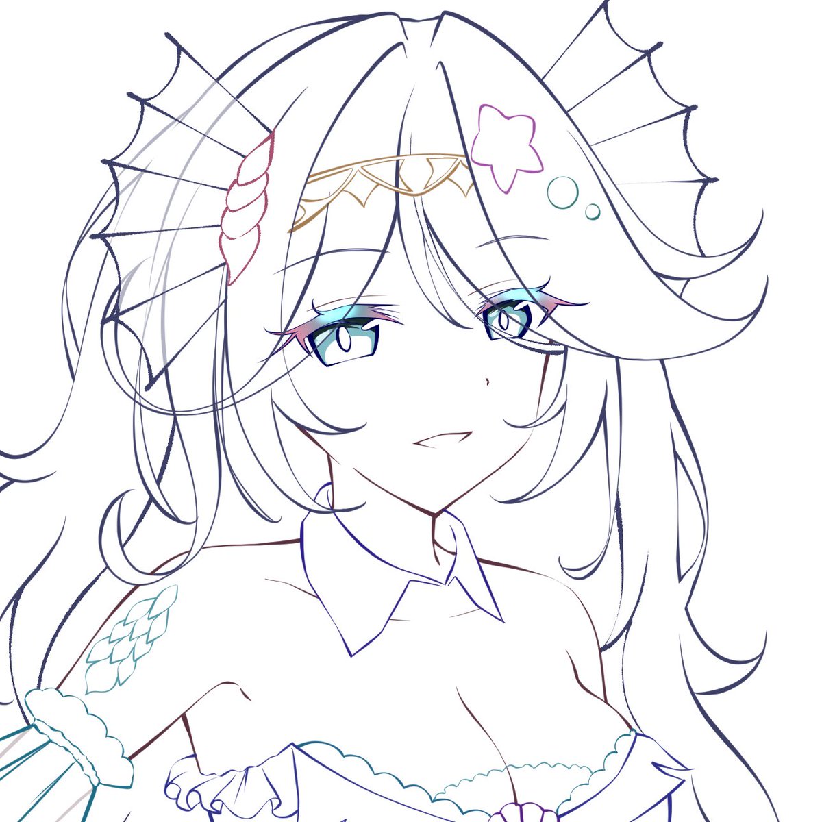 HakkoKAsAN's tweet photo. 【wip 線画】熱帯魚 テトラの擬人化(｡▰´▵｀▰｡)🐟

#illustration 
#絵描きさんフォロバ１００ 
#絵描きさんと繋がりたい
#絵柄が好みっていう人にフォローされたい https://t.co/tScB6nO2qF