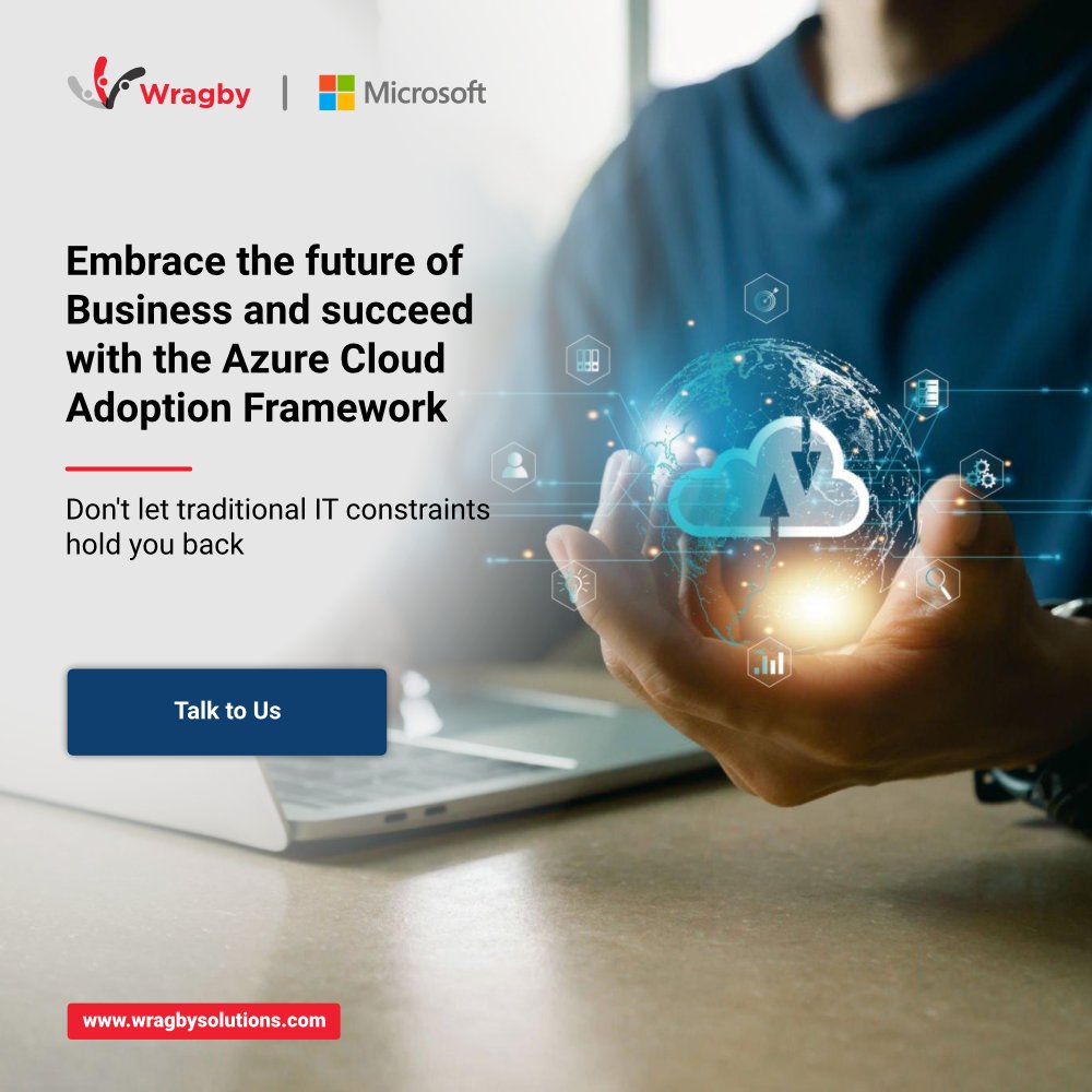 WragbyNg's tweet photo. Cloud adoption is not just about moving to the cloud. It’s about moving your business forward.

The Azure Cloud Adoption Framework gives organizations a structured approach to planning, implementing, and scaling their cloud journey, while keeping business goals, security, governance, and growth in focus.

Ready to build a smarter cloud strategy?

Fill out our form to speak with a Wragby Azure expert and explore your cloud adoption journey. https://t.co/pLQ1Z5utGj

#MicrosoftAzure #CloudAdoption #CloudTransformation #DigitalTransformation #CloudStrategy #BusinessGrowth