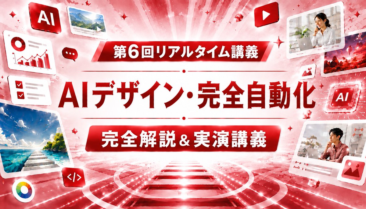 Koya__marketer's tweet photo. 【第6回リアルタイム講義「AIデザイン・完全自動化講義」】

8/24（月）21:00〜
第6回リアルタイム講義を開催します！

今回のテーマは、

◤￣￣￣￣￣￣￣￣￣￣￣￣￣￣◥
　寝ている間にもデザインが進む！
　AI×デザインの「自動化」を実演
◣＿＿＿＿＿＿＿＿＿＿＿＿＿＿◢

今回の講義では、
AIでデザインを作るだけでなく、
「繰り返し発生する制作そのものを自動化する方法」まで踏み込んで解説します！

たとえば、

・毎週提出するレポートスライド
・毎月作成する広告数値の報告スライド

毎回データを確認して、情報をまとめて、レイアウトを整えて…
と自分の手でイチから作っていると、意外と時間を取られますよね。

そこで今回は、
AIを使ったデザイン制作から、決まったタイミングで制作を動かす「スケジュール機能」まで実演。

一度仕組みをつくれば、
自分が作業していない時間にもデザイン制作が進んでいく。

そんな「AIに制作を任せる」ための考え方と仕組みを、リアルタイムでお見せします！

@halukik_0520

@Koya__marketer

#AIクリエイティブ実装プログラム