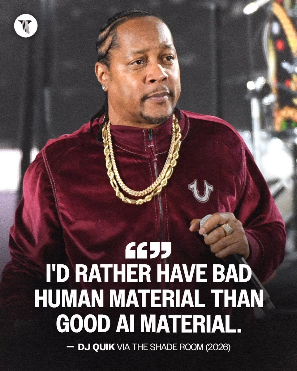 PigsAndPlans's tweet photo. DJ Quik shared his honest thoughts on the use of AI in music during a conversation with The Shade Room.

“It’s a total violation of culture. It’s appropriation…I’d rather have bad human material than good AI material.” https://t.co/OgUzNcv1k7