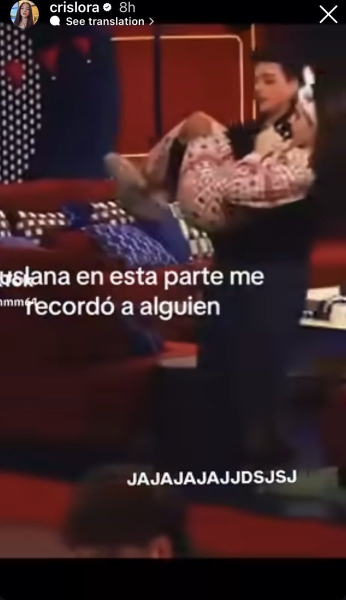 CLoraactivity's tweet photo. IG • Cris Lora compartió en sus historias un TikTok que compara la escena de OT en la que Tinho Vaamonde la carga en brazos con una escena de Ruslana en su película. https://t.co/AIfgkZKUe3