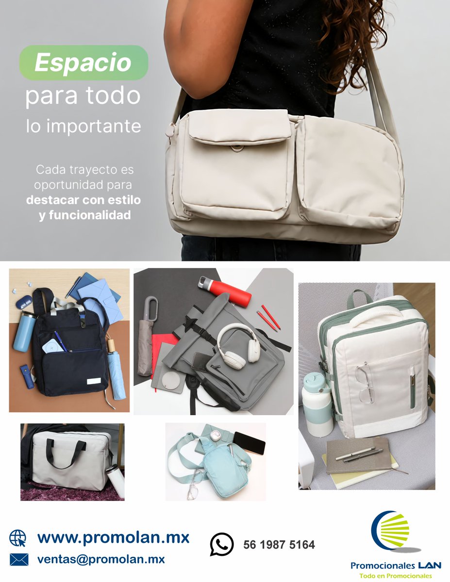 PromoLan's tweet photo. MOCHILAS | Estilo que acompaña cada trayecto
Cada trayecto es una oportunidad para destacar con estilo y funcionalidad. 
Promociona tu marca con mochilas personalizadas, prácticas y perfectas para empresas, colaboradores y clientes. https://t.co/2NCwMi5oxw