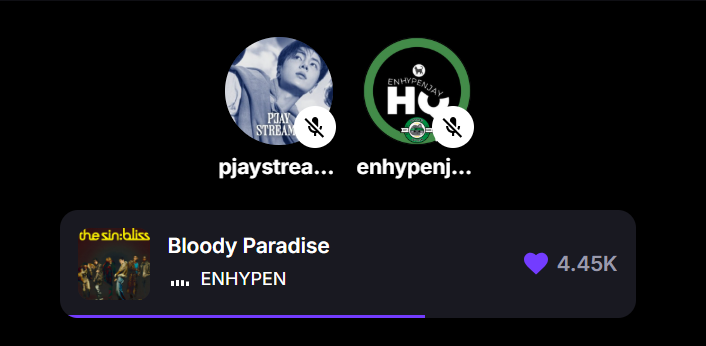 PJAY_STREAMS's tweet photo. We saw your endless support for Jay and wanted to help even further, so we'll be streaming overnight!

Join us on Stationhead as we stream Bloody Paradise (JAY Ver.)!🐈‍⬛

🔗:
https://t.co/2dLRTCJMnI https://t.co/zoHKHeVn3B