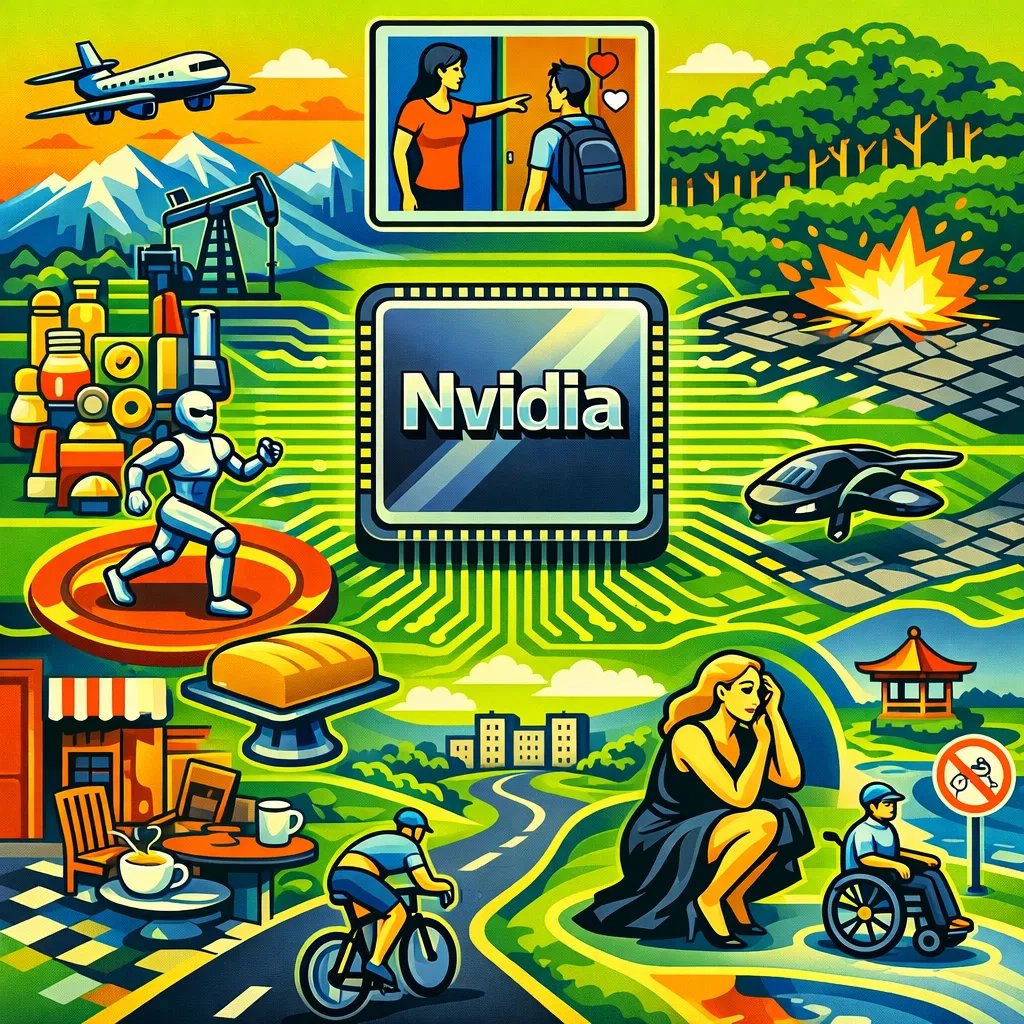 _ImageOfTheDay's tweet photo. Did you see that robot sprinter break Usain Bolt’s record? Wild, right? Meanwhile, the same tech’s literally murdering people via drone. Good thing we’ve got that bronze-medal judo champ working fast food to distract us. 

Welcome to late-stage capitalism, where your gaming GPU funds war crimes. Today revealed a world that can invent autonomous death machines and robots printers yet still cannot keep bread affordable, forests from burning, or its attention from the next Sussex headline. 

Nvidia us today's word of the day. 
Stay green, stay young.