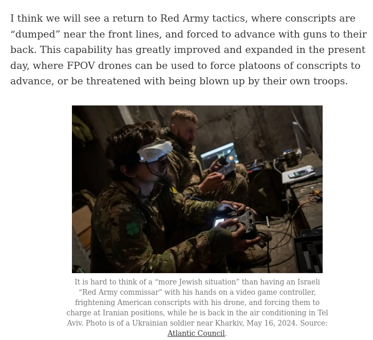 ProfessorMoai's tweet photo. Will America use "Red Army comissars" flying FPV drones against American troops to force drafted men to fight?

Read more about it in my latest article:
https://t.co/OFNyZhTtjC https://t.co/xCGBT5wg1a